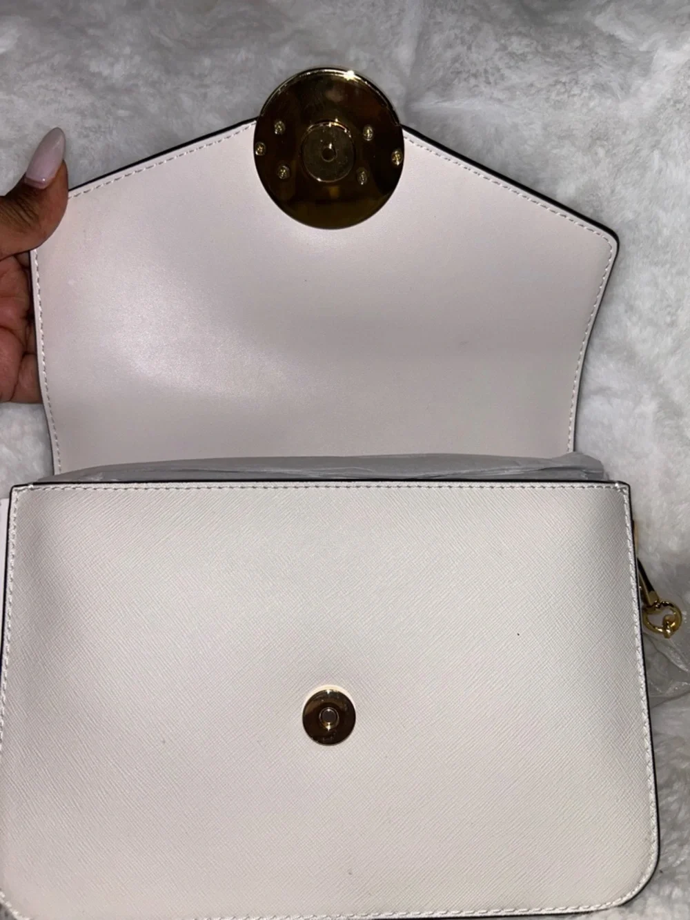 Michael Kors Cream Carmen Flap Crossbody Bag- BRAND NEW NWT